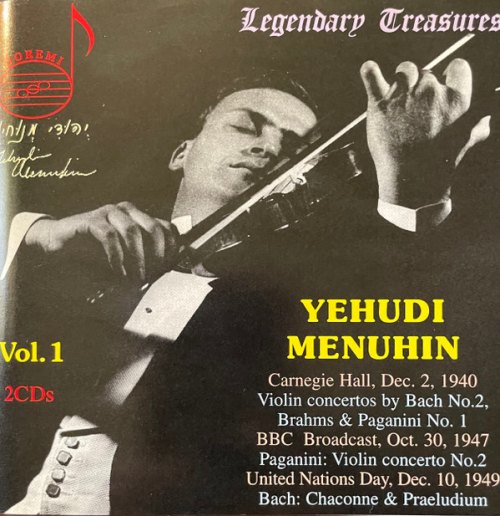 LEGENDARY TREASURES VOL. 1: 1940 CARNEGIE HALL CONCERT (LIVE) (2 CD) YEHUDI MENUHIN