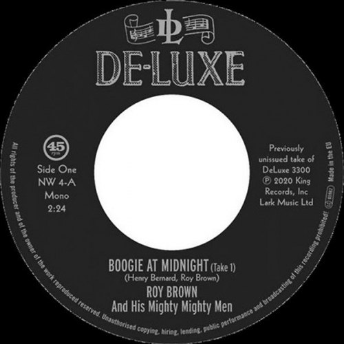 BOOGIE AT MIDNIGHT (TAKE 1) / LAWDY MISS CLAWDY (TAKE 1) ROY BROWN & HIS MIGHTY MIGHTY MEN / LLOYD PRICE