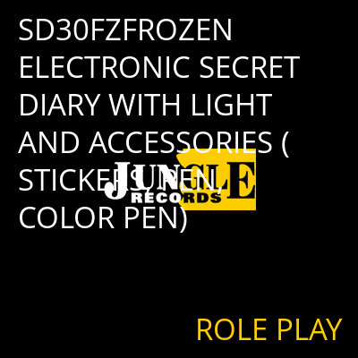SD30FZFROZEN ELECTRONIC SECRET DIARY WITH LIGHT AND ACCESSORIES (STICKERS, PEN, COLOR PEN) ROLE PLAY