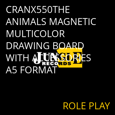 CRANX550THE ANIMALS MAGNETIC MULTICOLOR DRAWING BOARD WITH ACCESSORIES A5 FORMAT ROLE PLAY