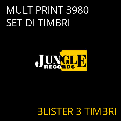 MULTIPRINT 3980 - SET DI TIMBRI BLISTER 3 TIMBRI