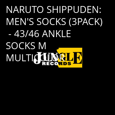 NARUTO SHIPPUDEN: MEN'S SOCKS (3PACK) - 43/46 ANKLE SOCKS M MULTICOLOR -