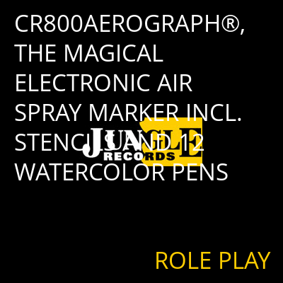 CR800AEROGRAPH®, THE MAGICAL ELECTRONIC AIR SPRAY MARKER INCL. STENCILS AND 12 WATERCOLOR PENS ROLE PLAY